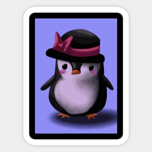 Penguin with Cute Pink Hat Sticker